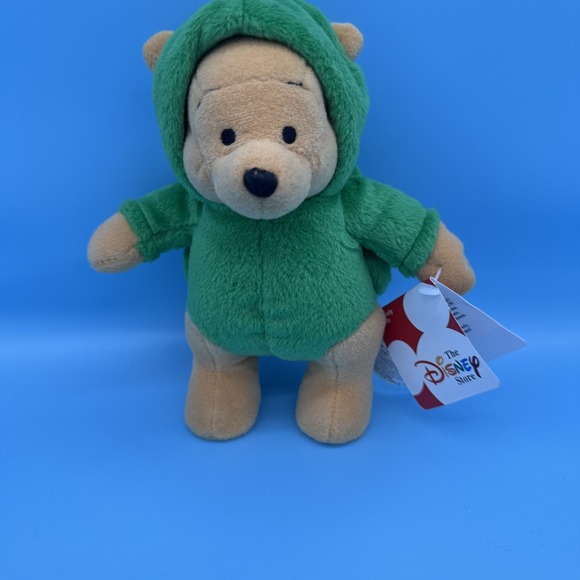 Disney Co. Winnie The Pooh In Turtle Costume Outfit Bear Plush Stuffed 7" - Picture 1 of 3